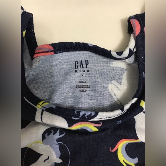 Gap Kids Girls Sleepwear Unicorn Nightgown Size 4 - K111 - Picture 6 of 6
